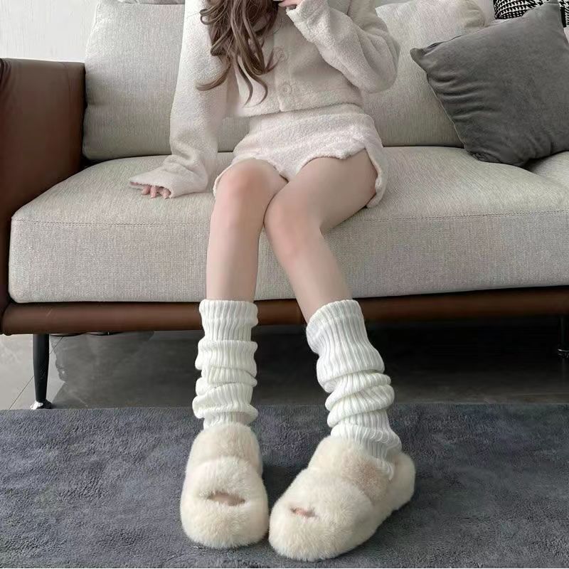 Lolita袜针织堆堆袜套加长jk小腿袜修饰腿型袜子女腿套显瘦遮腿型|undefined