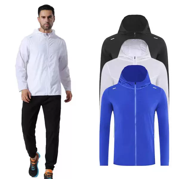Summer Quick-Drying Skin-Friendly Clothing for Men, Lightweight Sports Jackets, Sun Protection Clothing, Long-Sleeved Outdoor Hiking Clothing, Women's Team Clothing Wholesale