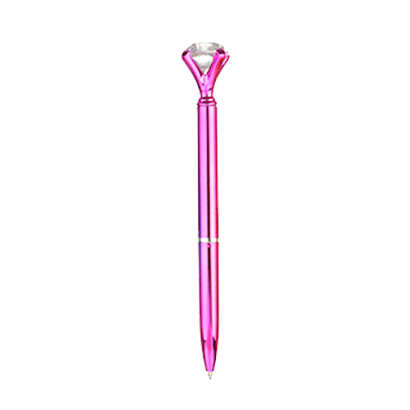 Pluma de diamante creativa personalizada de textura metálica pluma de bola logotipo imprimible bolígrafo de firma de bolígrafo publicitario de regalo para estudiantes