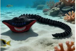 Кукольная игрушка Sea Eater 3D-печатная модель, гигантское морское чудовище Мая Бру Левиатан, движущиеся украшения