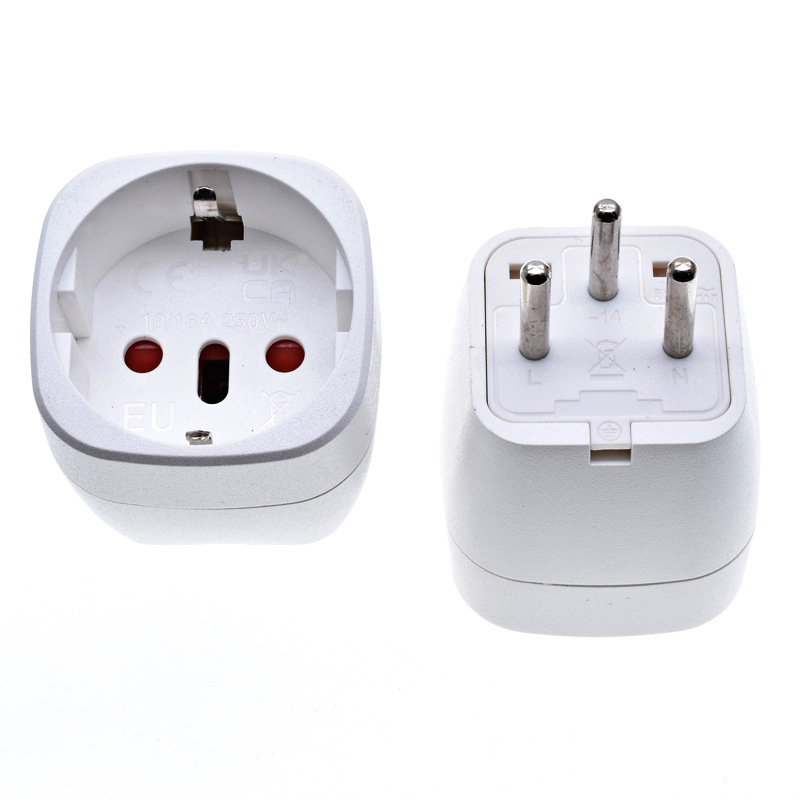 EU-14以色列转接头嵌入式德规转换器德标意大利巴西瑞士转3圆插座