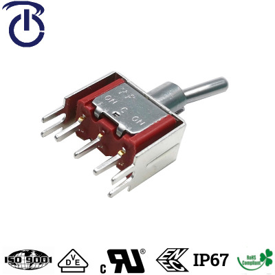 供應高壽命TS-5-SEC兩檔帶認證UL認證大電流防水環保鈕子開關