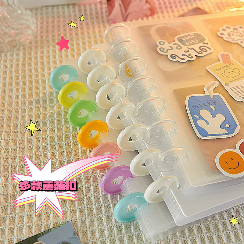 Libro de tarjeta de hebilla de seta Álbum de polaroid de cuatro rejillas de 3 pulgadas álbum de aidou tarjeta pequeña estrella persiguiendo libro de almacenamiento de cubierta de bricolaje