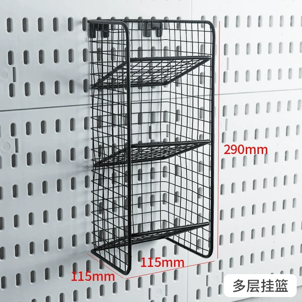 Three-layer hanging basket black