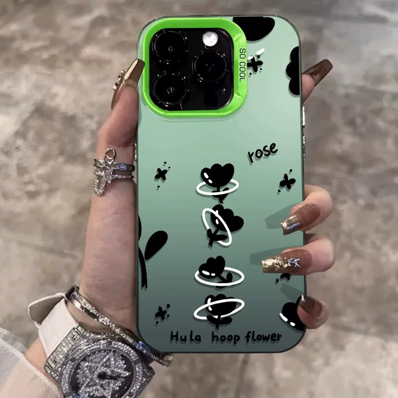Гибкий обод для хула-хуп подходит для Apple 15 цвет серебристый iPhone14pro креатив 13/11promax матовый 16 защитный чехол