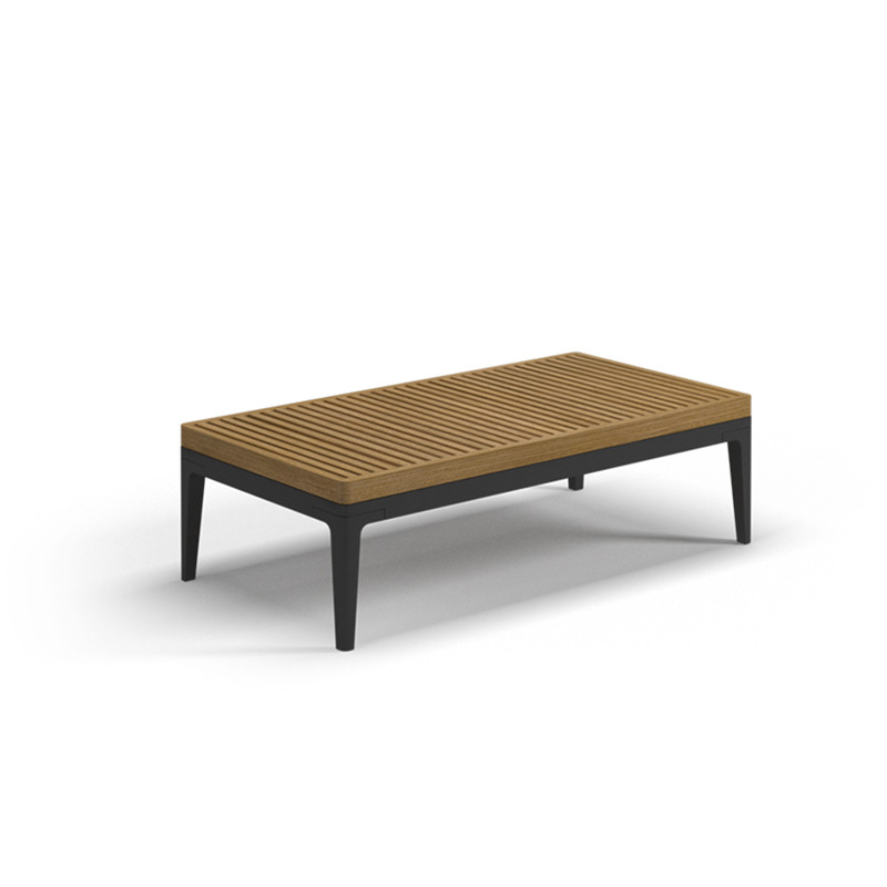 Muebles de exterior al aire libre combinación de sofá de ocio al aire libre patio balcón villa jardín madera maciza combinación de sofá de esquina