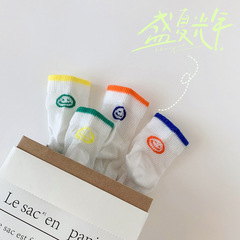 2024新品兒童襪子夏季超薄款潮襪韓國透氣冰絲網眼襪男童女童短襪