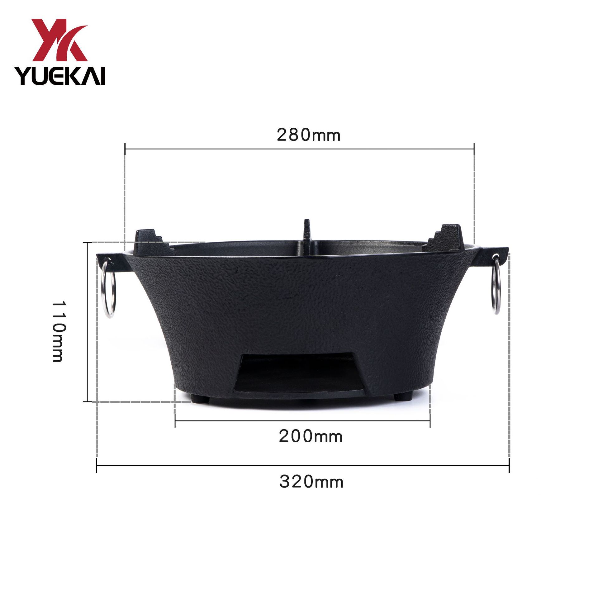 Estufa para té cocina camping hogar estufa de carbón de hierro fundido hogar portátil barbacoa parrilla estufa de carbono japonés