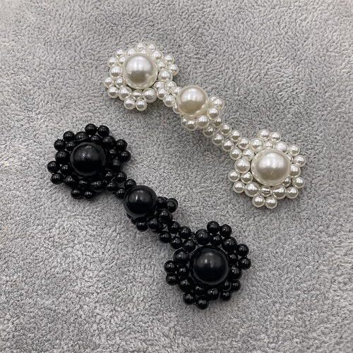 Beaded plate buttons cheongsam buttons Chinese style pearl handmade retro decoration ancient costume traditional Hanfu accessories