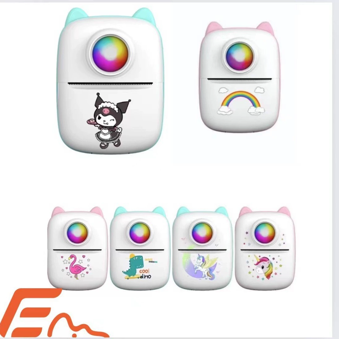 Трансграничный новый мультяшный мини-принтер для студентов маленький домашний портативный самоклеющиеся Bluetooth фото принтер