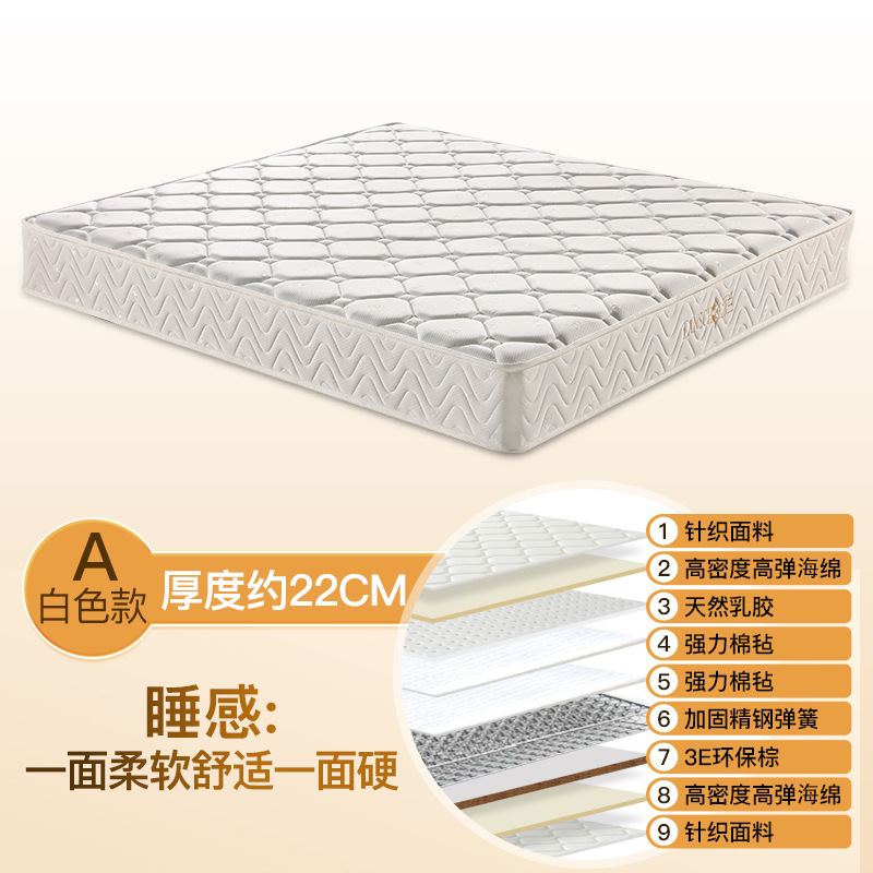 无胶水民宿公寓乳胶席梦思家用软硬两用独立弹簧床垫定制20cm厚|undefined