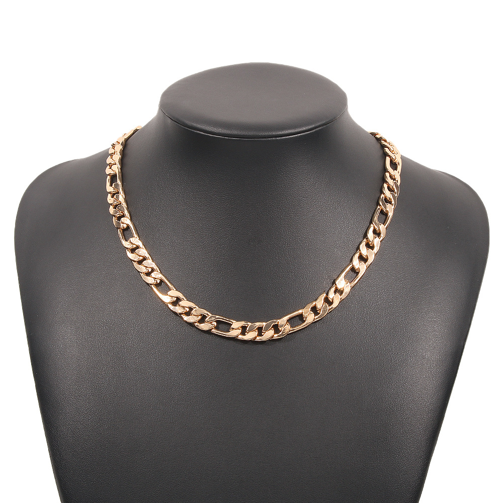 N8855 Retro Single Layer Fashion Necklace Womenu0027s Cross-Border Hip Hop Punk Necklace Sweet and S
