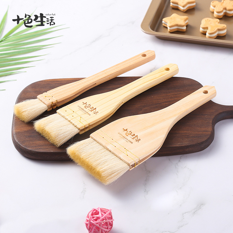 Food grade wool brush egg liquid soft hair barbecue oil brush moon cake kitchen pancake household baking tool sauce brush