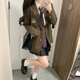 2023 New Suit Jacket Women's Autumn and Winter Design Sense of Niche Small Genuine Academic Style jk Uniform suit