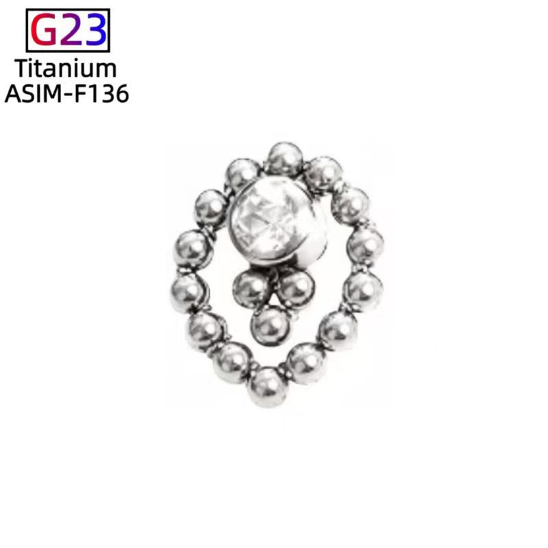 Labret piercing jewelry detail image