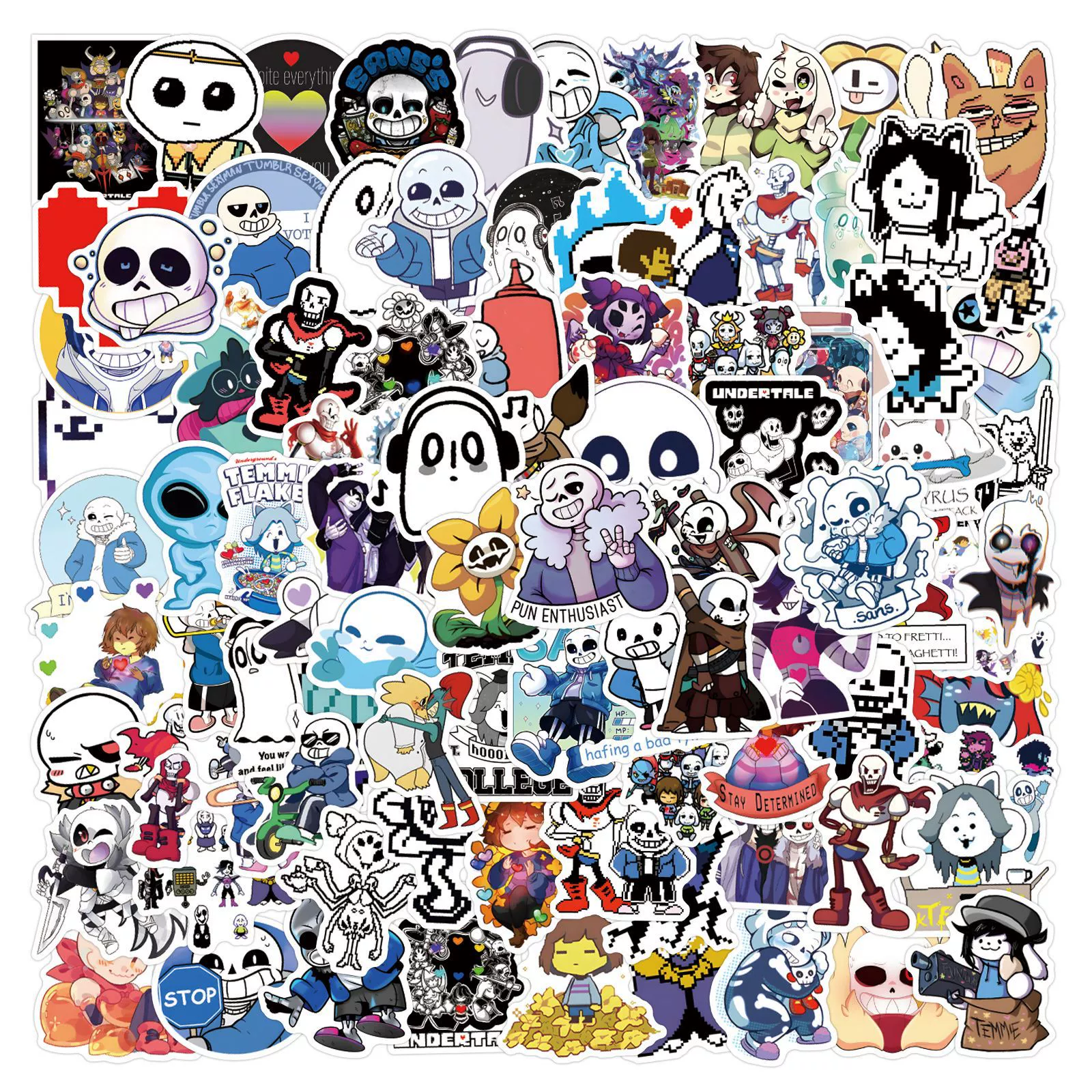 55–110 штук стикеры Undertale в стиле мультфильма для украшения чемодана, чашки с водой, компьютера, водостойкие