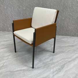 马鞍皮餐椅 外贸出口餐椅 休闲简约餐椅