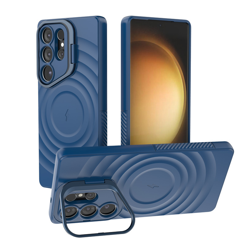 新款磁吸支架适用三星S25 Ultra防摔手机壳S25 Plus波纹保护套|undefined