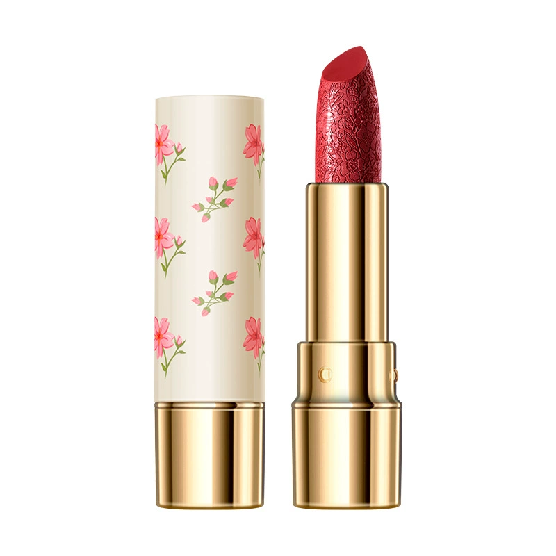 Lipstick (Skyvii) Floral matte tube, 4 shades, 6.75×2.71×11.7 cm