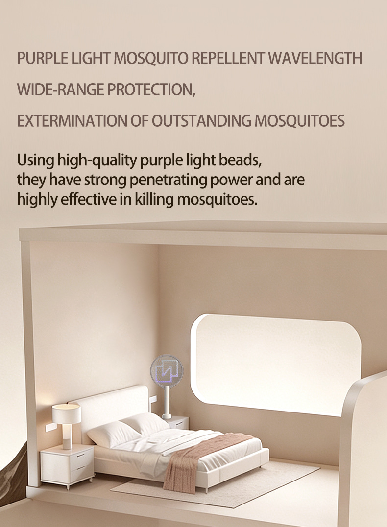 Cross-border new electric mosquito swatter rechargeable mosquito killer lamp household mosquito racket 2-in-1 automatic electric shock mosquito repellent wholesale