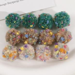 2cm�����׺ΈA��ƴɫë�q�q���^l��h���DIY�ֹ��������l