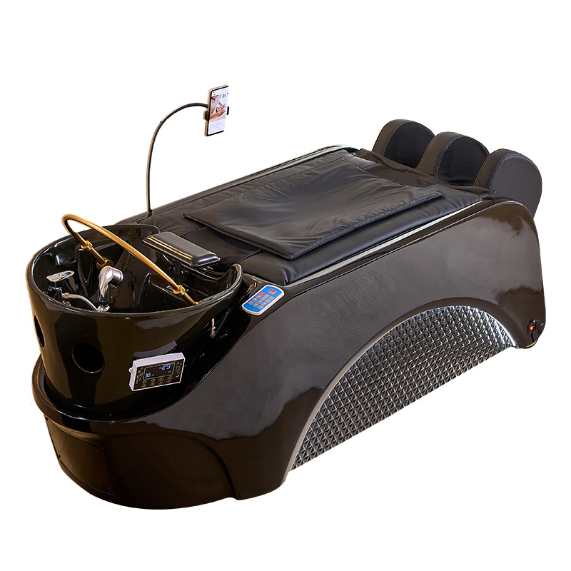Cama de lavado de cabello de masaje eléctrico, peluquería, salón de peluquería inteligente automático, cama de lavado de agua, cama de tratamiento de fumigación tailandesa