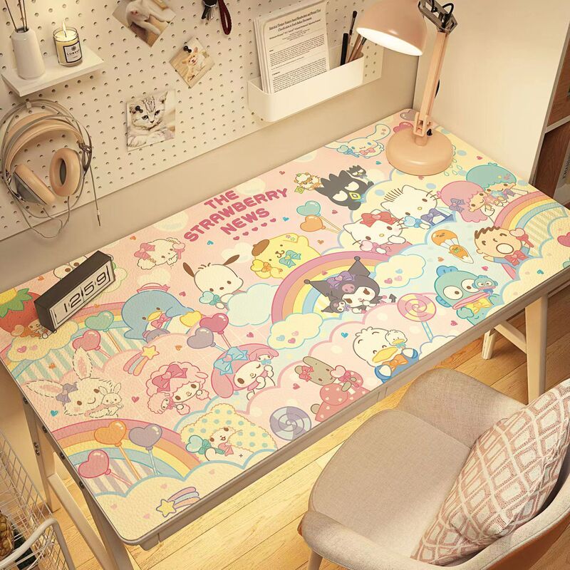 漫画サンリオシリーズかわいい革のテーブルマットins風高颜値児童学習テーブルマット|undefined