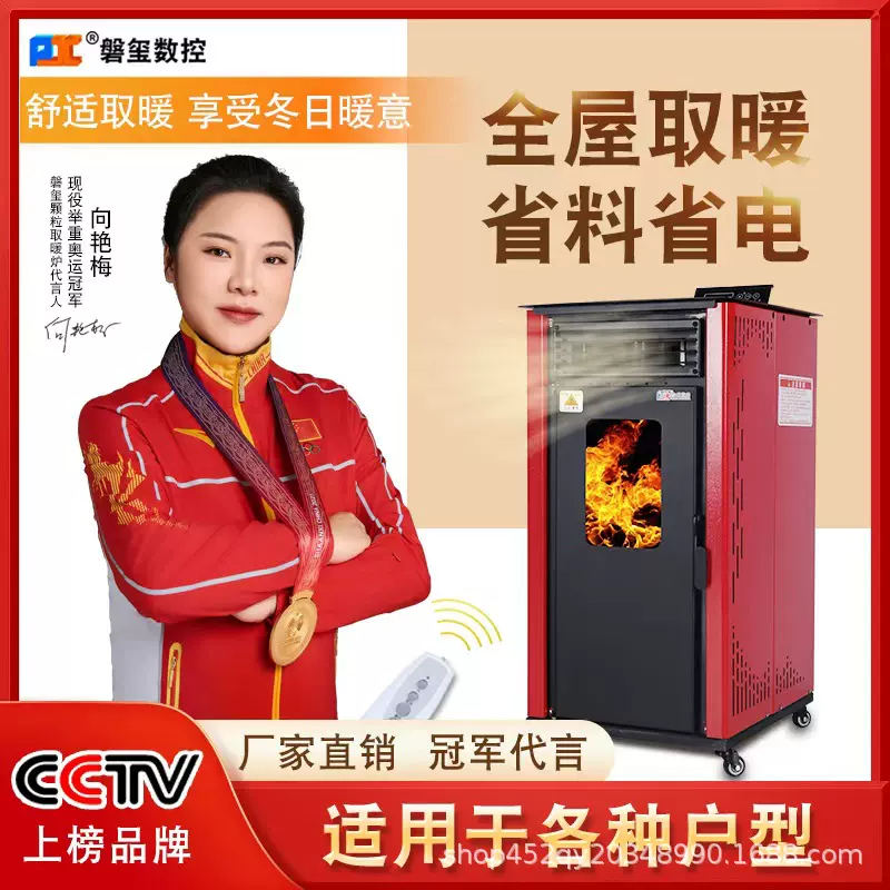 家用采暖炉生物质颗取暖炉粒热风炉家用门面农村炊事木材真火壁炉