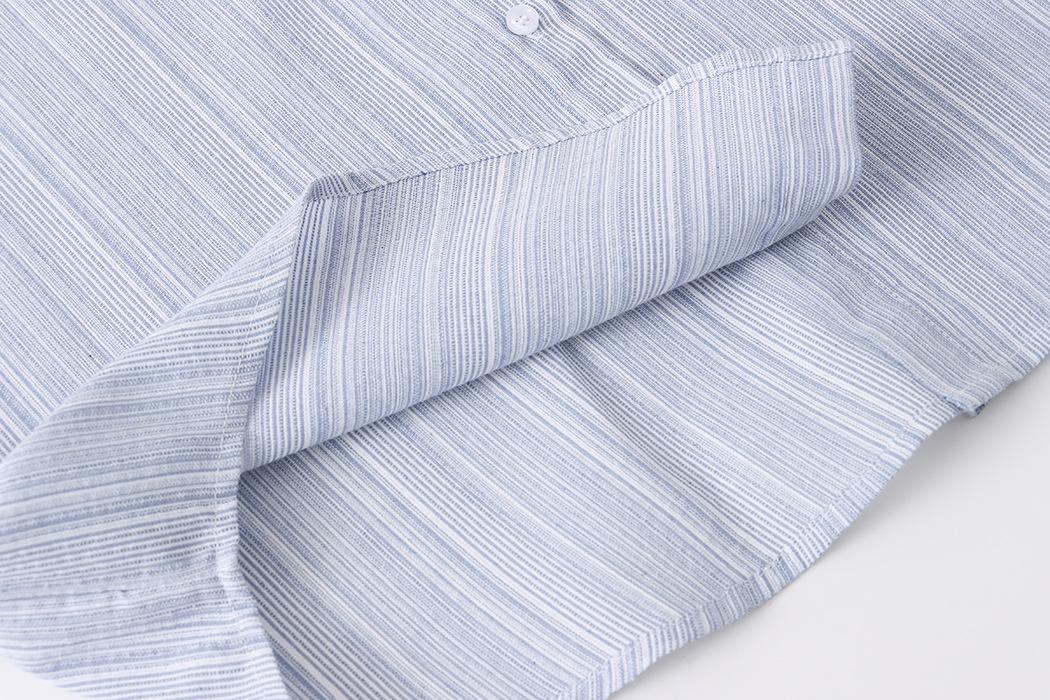 French Texture Stripe Collision Shirt Leg Shorts Two Piece