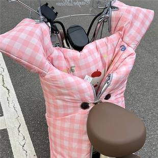 Lovable wind winter electric car windshield fleece-lined thickened 2024 new waterproof windshield Yadi Emma universal