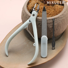 Nail Studio Professional Cuticle Nipper for Trimming Fingernails, Dead Skin File, Split End Scissors, Nail Care Tool Set