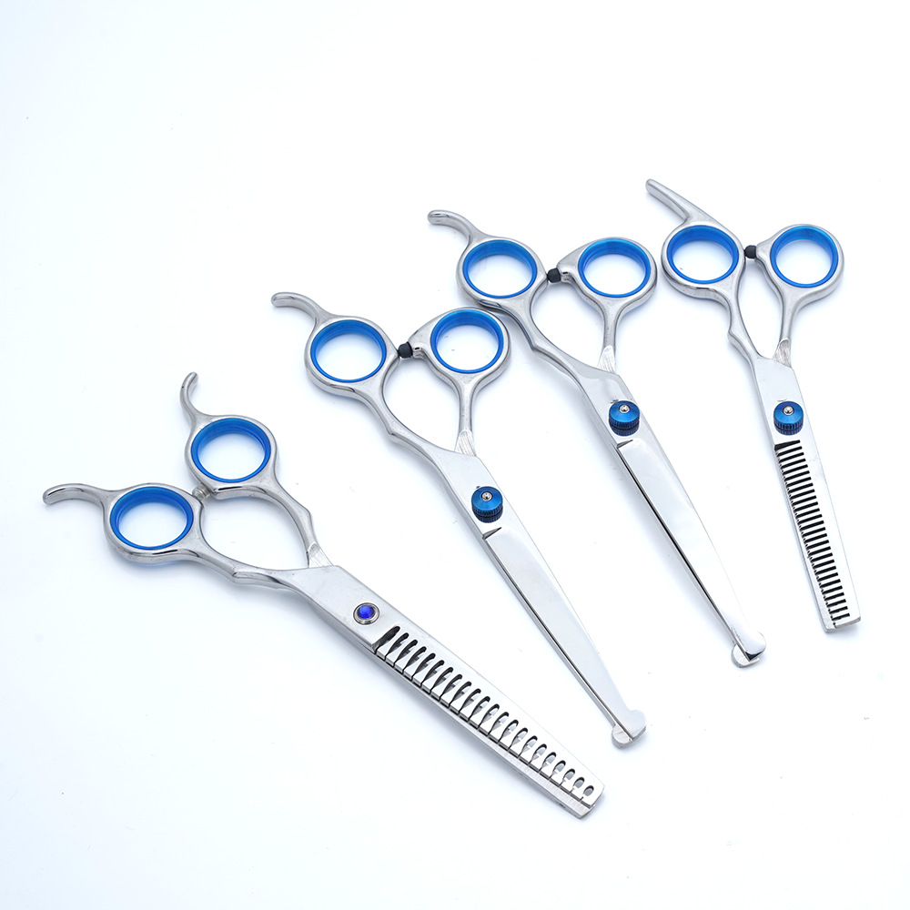 Tijeras para mascotas set de peluquería para perros herramientas de belleza tijeras de corte de pelo tijeras de flexión tijeras de corte tijeras