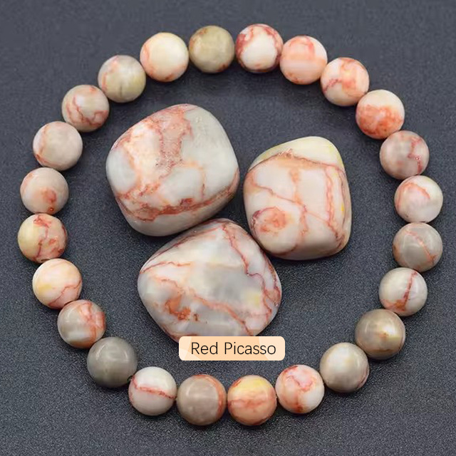 SHINE/TEMUクロスボーダー天然石瑪瑙水晶ビーズブレスレット燐灰石ラピスラズリブレスレット男女手飾り