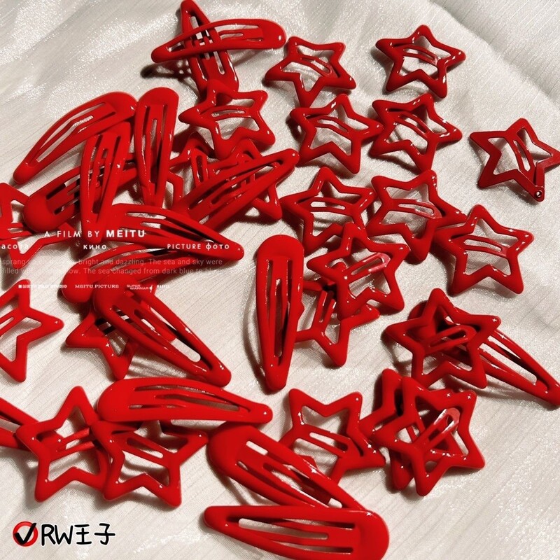 New Year National Day Red Series Cute Girl Heart Mini Cute Side Clip Bangs Clip Star Hairpin Gel BB New Year National Day Red Series Cute Girl Heart Mini Cute Side Clip Bangs Clip Star Hairpin Gel BB