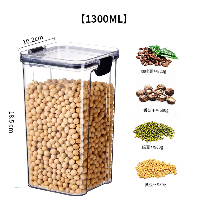 Tanque de almacenamiento de cereales de cocina para nueces, dulces, tanques de almacenamiento de productos secos, tanques de almacenamiento a prueba de humedad y sellado a prueba de humedad