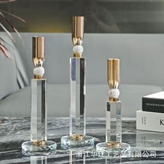 ヨーロッパのシンプルなクリスタル燭台アロマセラピーキャンドルリビングルームホーム装飾品雰囲気ロマンチックな装飾ソフトデコレーションテーブル
