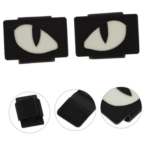 Reflective Night Light Night Recognition Badge Creative Cat Eye Velcro Hook and Loop Backpack Hat Outdoor MOLLE Pendant 