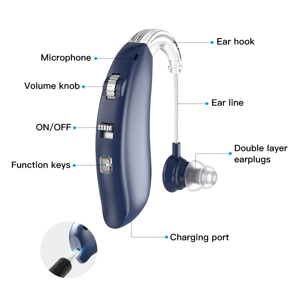 数字助听器老人蓝牙助听器辅听器声音放大器集音器配件现货批发 数字助听器老人蓝牙助听器辅听器声音放大器集音器配件现货批发