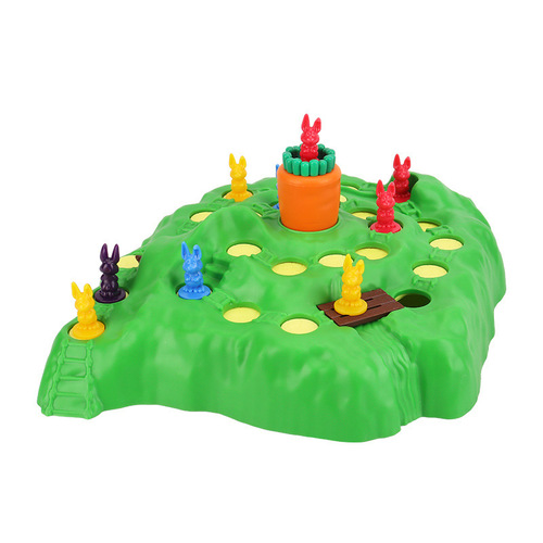 Fourth generation upgraded rabbit trap cross-country race toy turtle and hare battle to defend carrot board game interactive game chess for children
