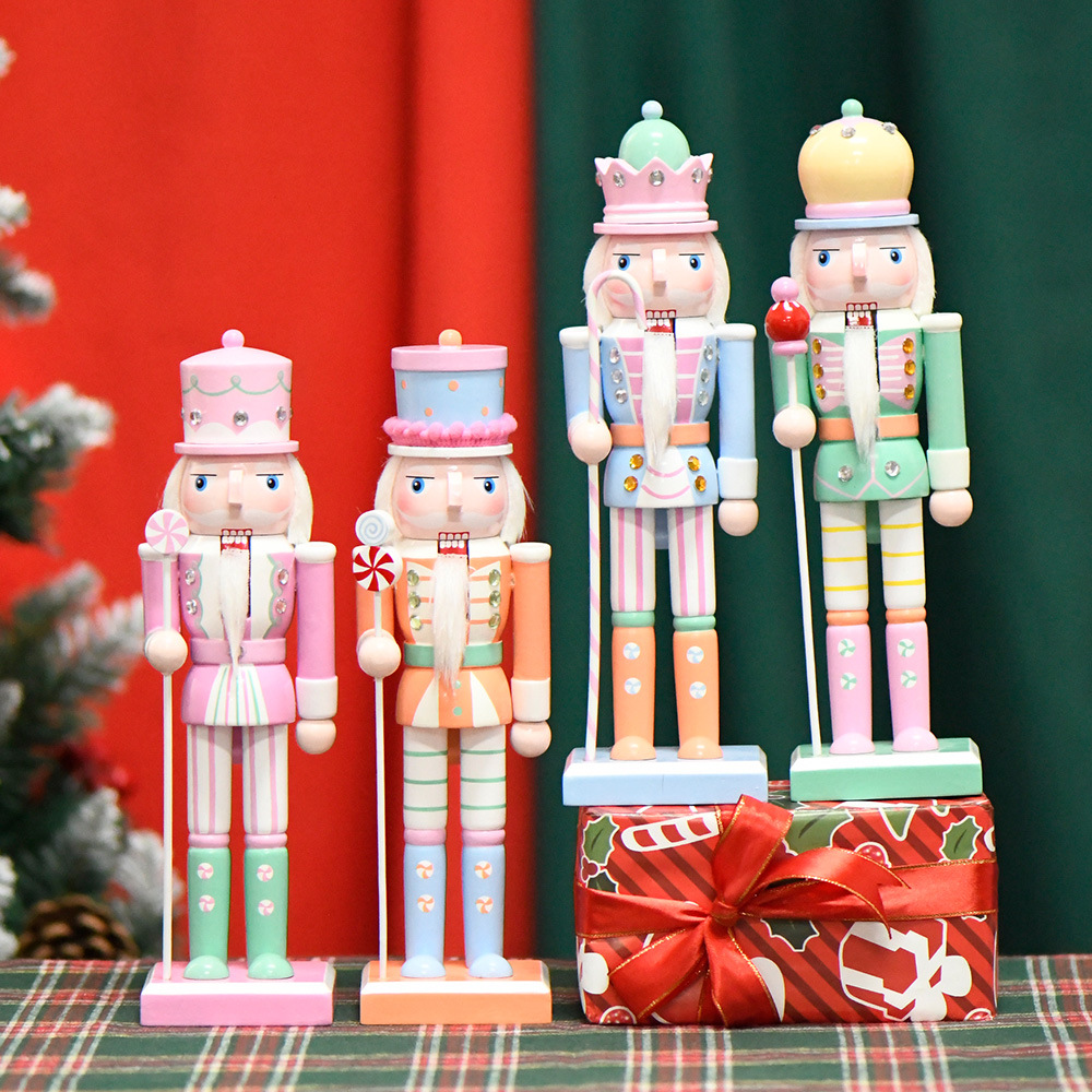 25cm transfronterizo cascanueces decoración de Navidad atmósfera regalos de Navidad colgantes de árbol de Navidad macarón decoración en stock
