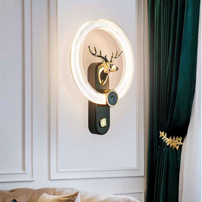 Pasillo sala de estar pasillo moderno lámpara de techo luz de fondo minimalista lámpara de fondo dormitorio pared de fondo lámpara de cabecera