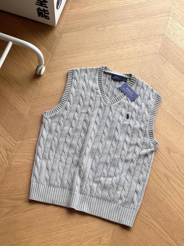 クロスボーダーコード RL ラフポニー刺繍小ラベルネットセレブセーターベストニットツイストセーター男性と女性用|undefined
