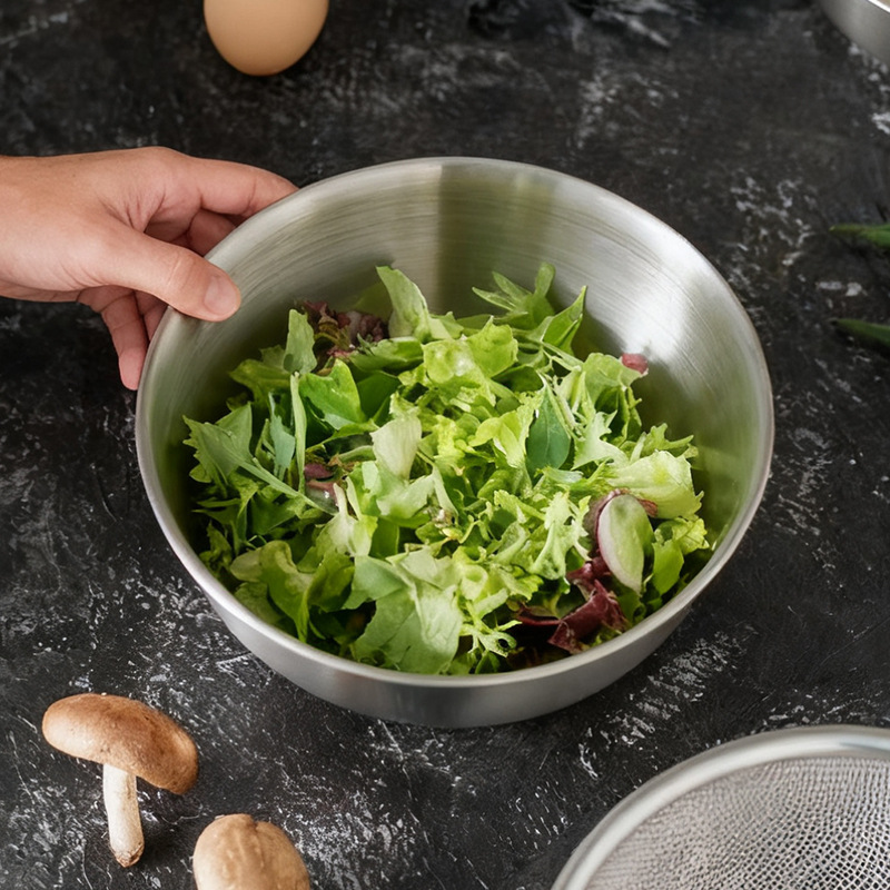 Cocina doméstica multifuncional cuenca de drenaje de acero inoxidable 304 lavabo de verduras cesta de drenaje de dos piezas redonda de frutas gran cesta de red