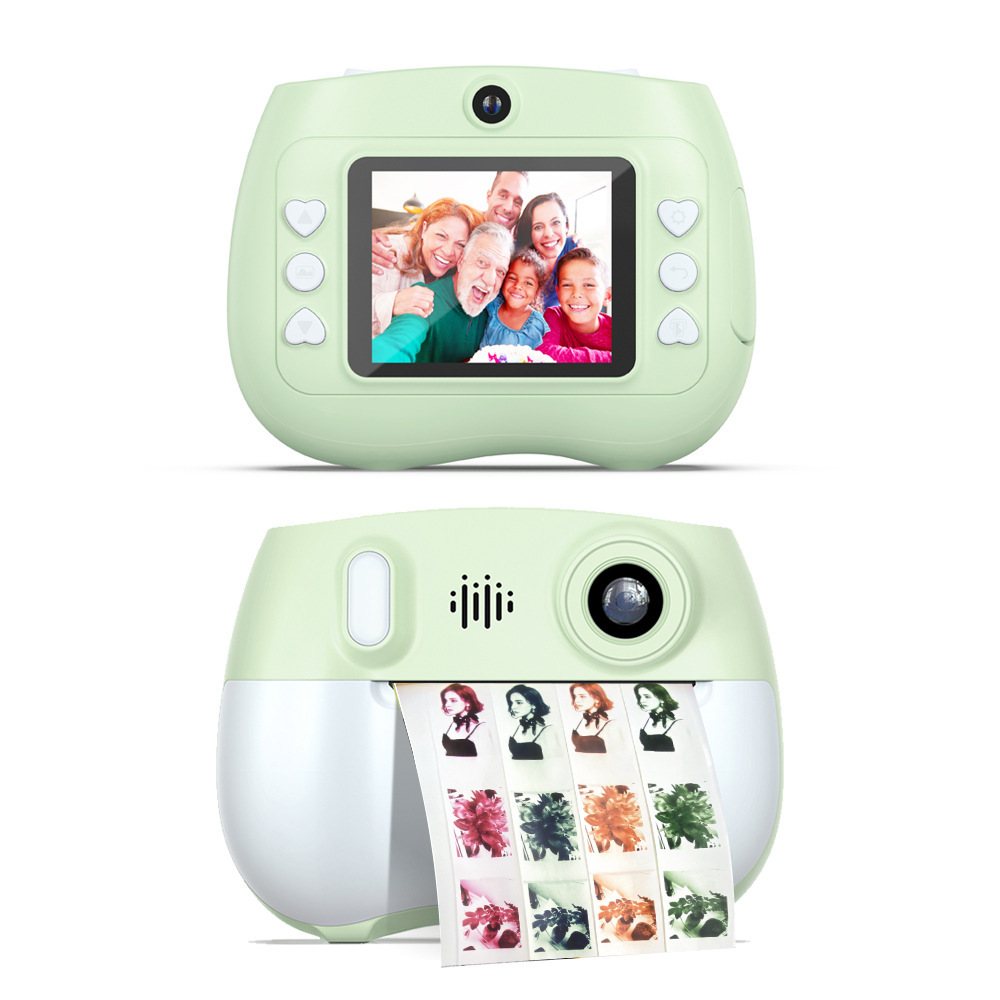 New Light Green Polaroid Children's Digital Camera Special Price High-Definition Printing Camera Photo and Video Delivery