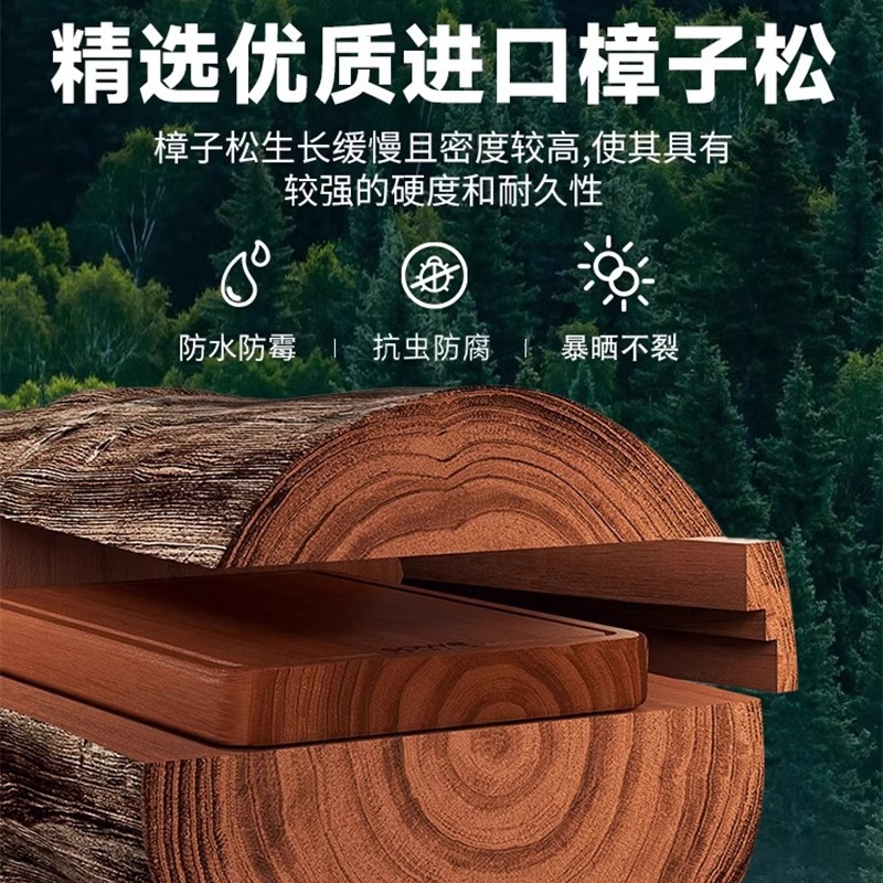 valla de madera sólida valla de jardín patio villa valla de guardia valla de jardín al aire libre valla de madera carbonizada camphor pino partición de madera anticorrosiva