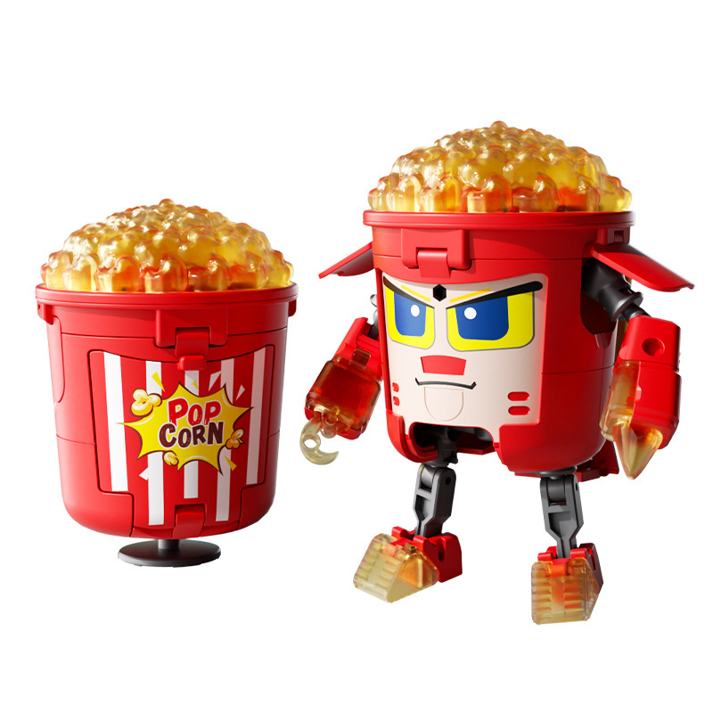 Gyro Transforming Robot Mecha Three Forms Children's Educational Transforming Toy Food Model Boys' Children's Day Gift Gyro Transforming Robot Mecha Three Forms Children's Educational Transforming Toy Food Model Boys' Children's Day Gift