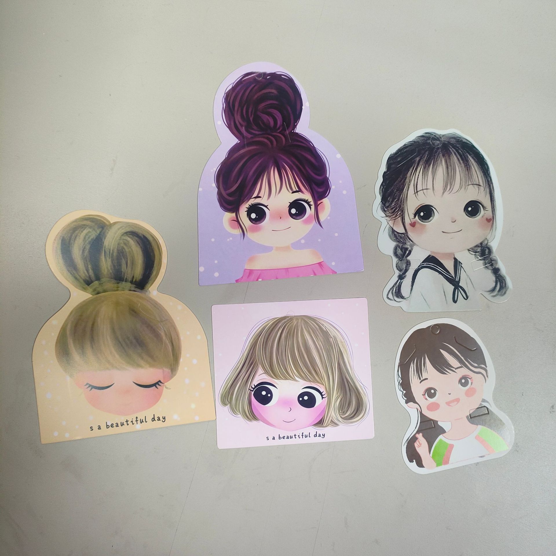 发圈头绳皮筋发夹卡纸 可爱女孩卡通儿童发饰卡片 diy饰品包装