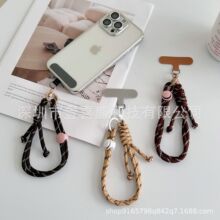 miu系多巴胺彩色个性手机挂绳 包包手提调节弹簧扣打结流苏短挂绳