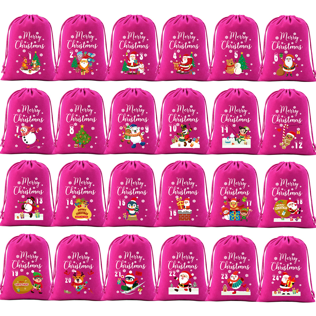 로즈 레드 세트-(24개);13*18