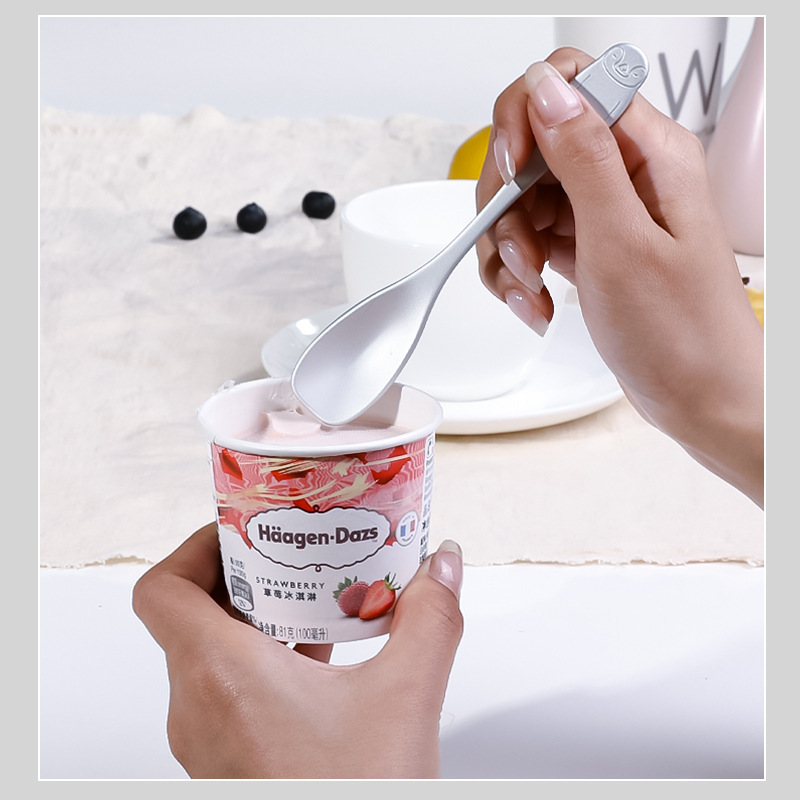 Taidami日本コーヒースプーン子供アイスクリームアイスクリームスプーン漫画デザートスプーンアルミ製スープスプーン|undefined